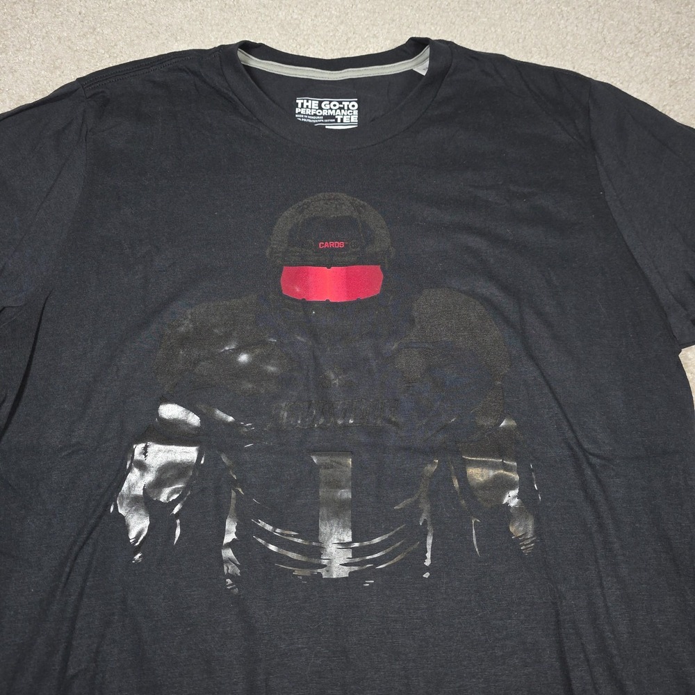Adidas TShirt Men Large Black Arizona Cardinals Football Graphic Performance Tee